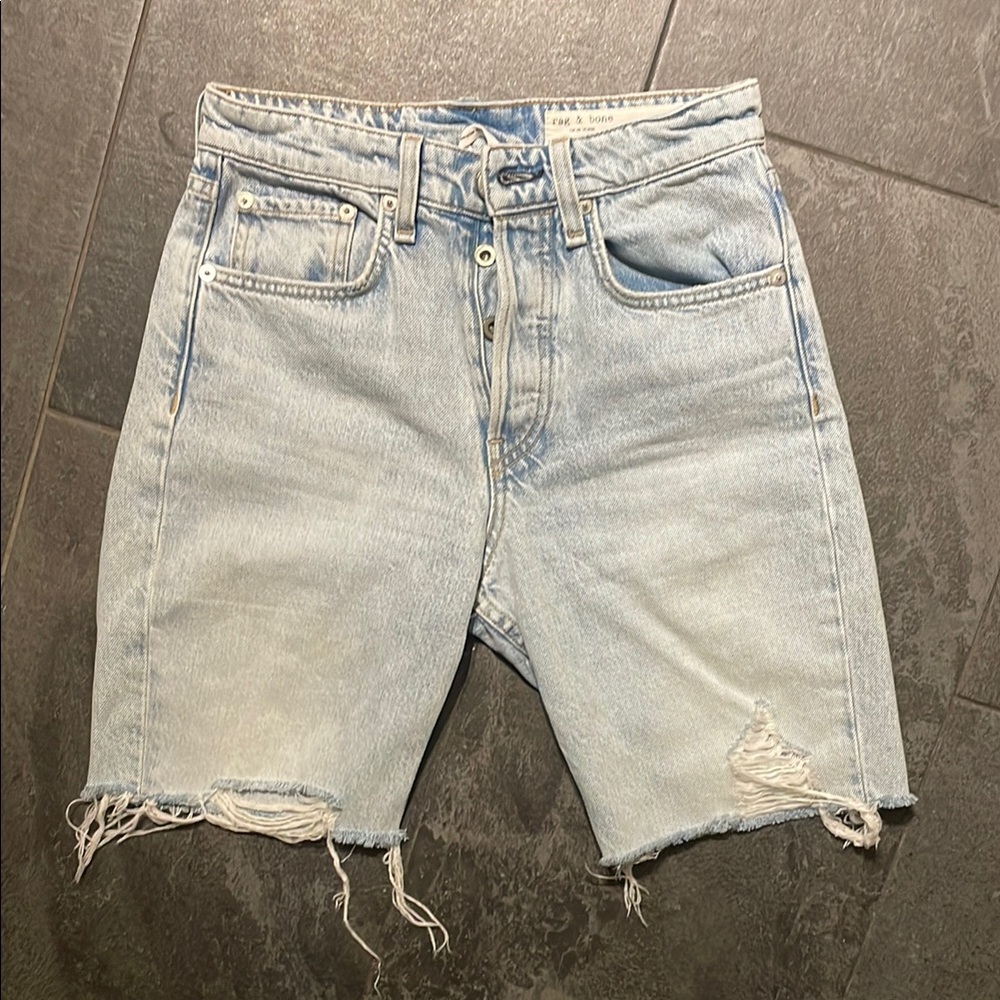 rag & bone Distressed Denim Shorts